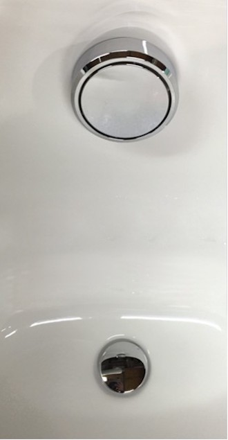 Deep adjustable overflow and button drain