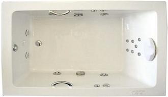 Zen 642 72 Inch Whirlpool, Air, Combination Bathtub